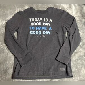 Life is Good Black Graphic Long Sleeve